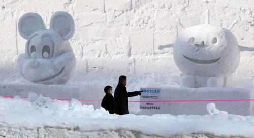 В городе Саппоро открылся 59 фестиваль снега Саппоро, который продлится до 11 февраля. Фото: Koichi Kamoshida/Getty Images