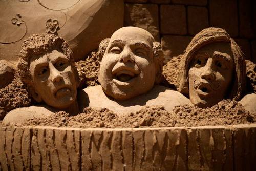 В австралийском городе Мельбурн проходит выставка песочных скульптур. Фото: Kristian Dowling/Getty Images