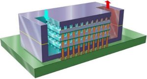 В IBM предлагают охлаждать многослойные чипы водой. Изображение с сайта IBM В IBM предлагают охлаждать многослойные чипы водой. Изображение с сайта IBM