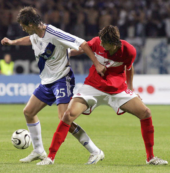 Ответный матч 3-го квалификационного раунда Лиги чемпионов между &laquo;Динамо&raquo; (Киев) и &laquo;Спартак&raquo; (Москва). Киев, стадион &laquo;Динамо&raquo; им. Лобановского. Фото: GENIA SAVILOV /AFP /Getty Images