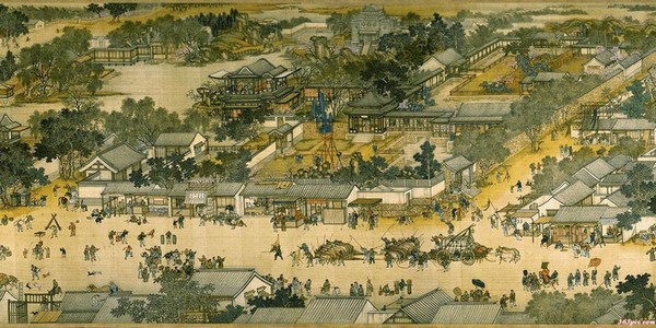 Шествие на реку в день поминовения усопших. Художник Чжан Цзэдуань. Фото с edoors.com