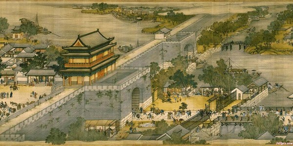 Шествие на реку в день поминовения усопших. Художник Чжан Цзэдуань. Фото с edoors.com