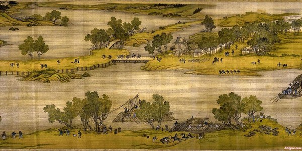 Шествие на реку в день поминовения усопших. Художник Чжан Цзэдуань. Фото с edoors.com