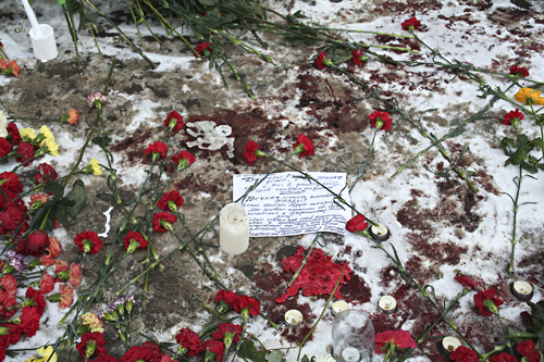 Место гибели адвоката Станислава Маркелова. Фото: Анатолий Белов/Великая Эпоха