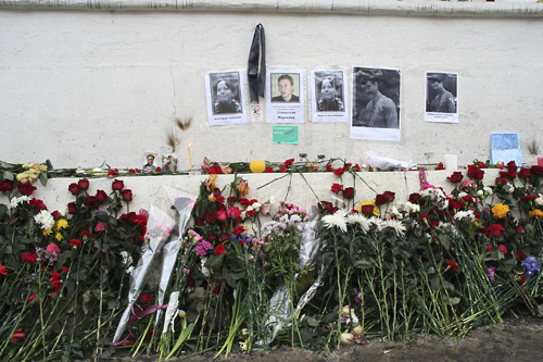 Место гибели адвоката Станислава Маркелова. Фото: Анатолий Белов/Великая Эпоха