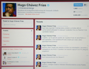 Уго Чавес правит страной через Twitter. Фото: Getty Images