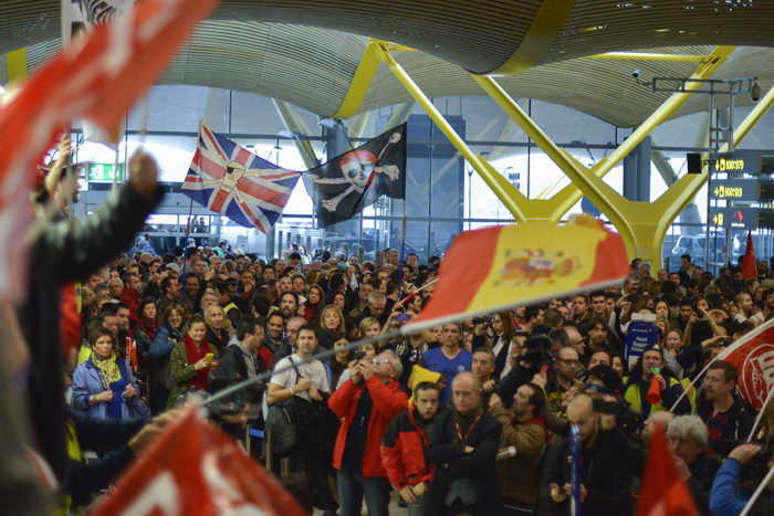 Забастовка сотрудников авиакомпании «Иберия». Фото: PEDRO ARMESTRE/AFP/Getty Images