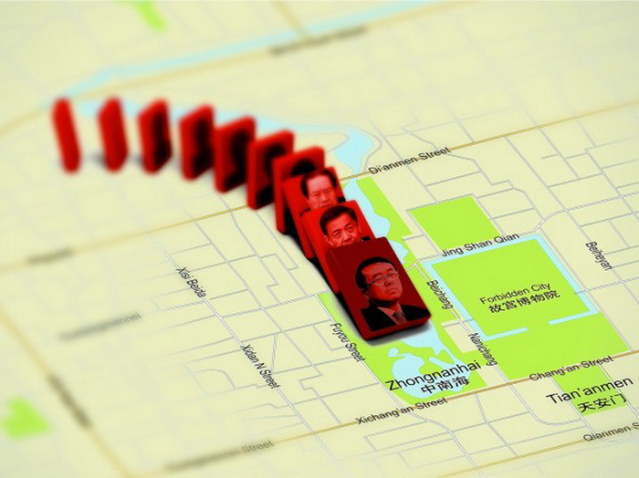 Попытка бегства бывшего начальника полиции Чунцина Ван Лицзюня в американское посольство привела в движение цепь событий, выявивших разгорающуюся внутреннюю борьбу в руководстве коммунистической партии Китая. Некогда мощному Бо Силаю предъявлены уголовные обвинения. Человек, который помогал Бо добиваться успеха, глава сил внутренней безопасности Чжоу Юнкан был лишён реальной власти. Фото с theepochtimes.com