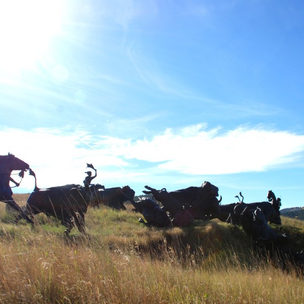 Скульптуры быков в центре Кевина Костнера. Фото предоставлено Myriam Moran
