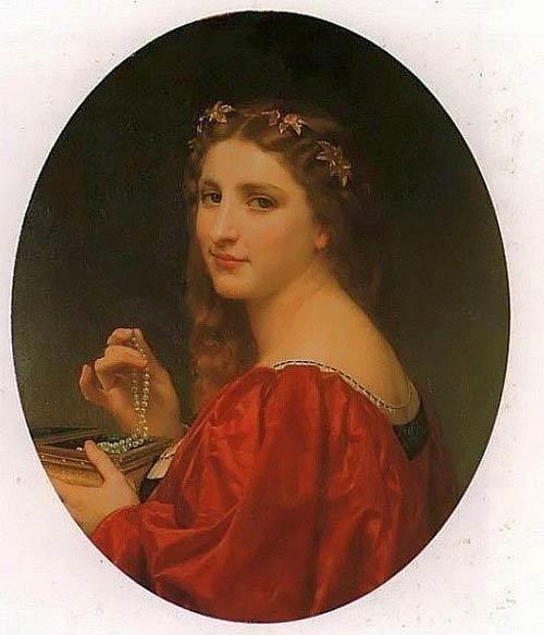 «Жемчужное ожерелье», Уильям Бугро, 1868 год, масло, холст, 55 x 45.5 см. Фото предоставлено Museo de Arte de Ponce, Puerto Rico, The Luis A. Ferrй Foundation, Inc