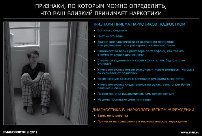 Признаки, по которым можно определить, что ваш близкий принимает наркотики
