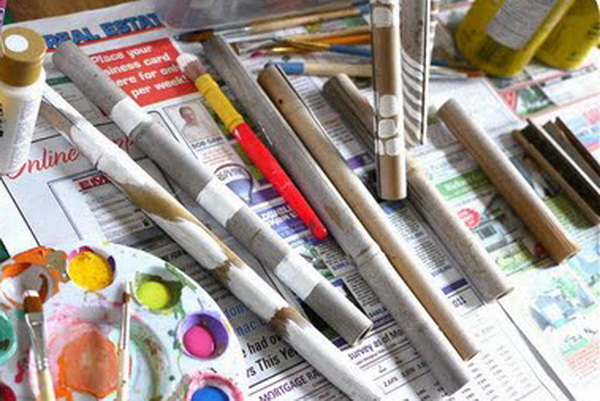 Делаем бамбуковые колокольчики.  Фото с сайта michelemademe.blogspot.com