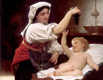 Вильям Бугро. Гроздь винограда. 1868. Холст, масло. Фото с сайта epochtimes.de 