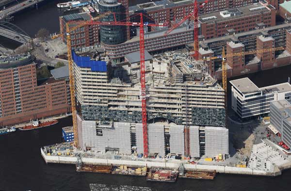 Гамбург. Строительство нового Филармонического зала. Фото: Andreas Rentz/Getty Images