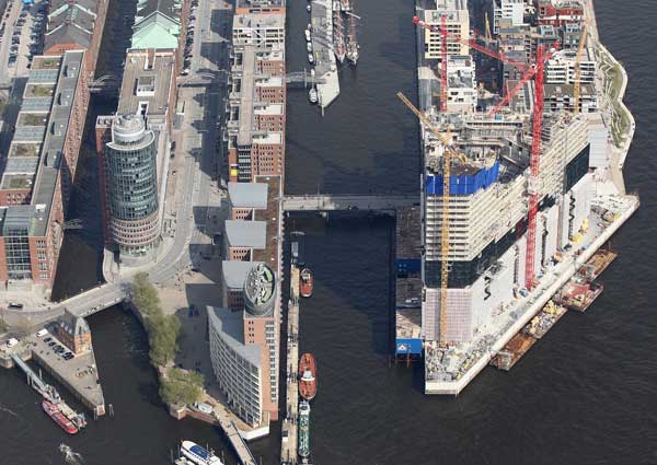 Гамбург. Строительство нового Филармонического зала. Фото: Andreas Rentz/Getty Images