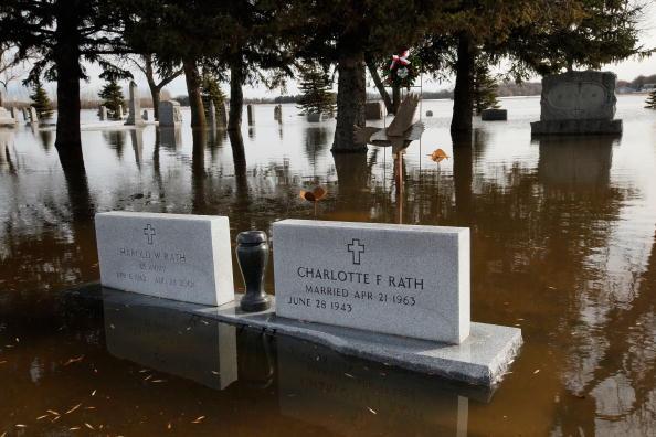 Наводнение в штате  Северная Дакота, США. Фоторепортаж. Фото:  Scott Olson/Getty Images