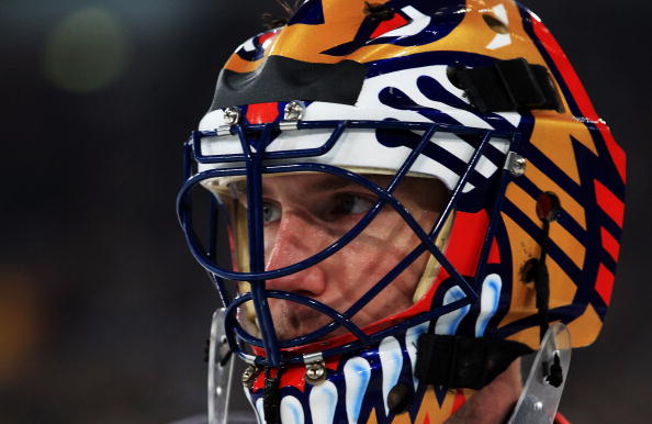 ЧМ-2010. На чемпионате мира по хоккею: сборная Германии - сборная США. Скотт Клеменсен - вратарь сборной США. Фоторепортаж. Фото: Christof Koepsel/Bongarts/Getty Images