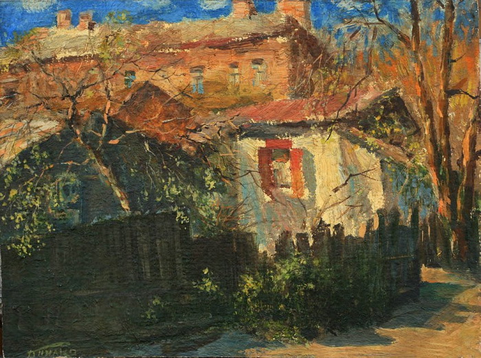 Вечернее солнце. Художник Давид Пилко