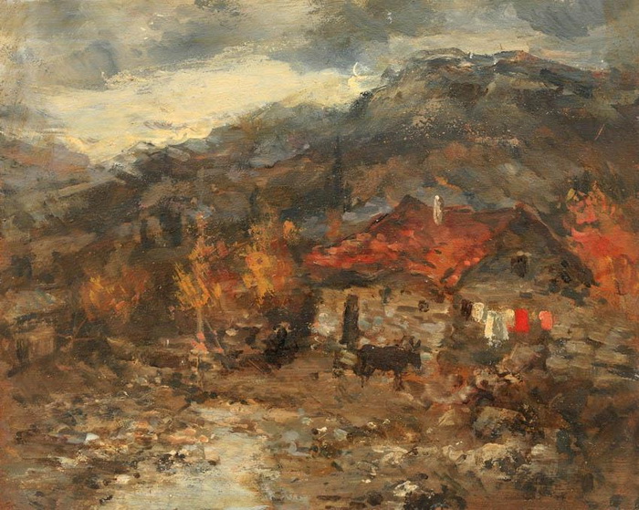 Крымский дворик. Художник Давид Пилко