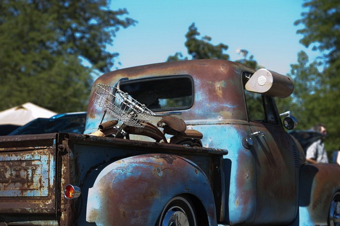 Рет-род гоночный пикап1949 года. Оттава, штат Канзас, автошоу, 21 сентября 2013 года. Фото: Cat Rooney/Великая Эпоха (The Epoch Times)