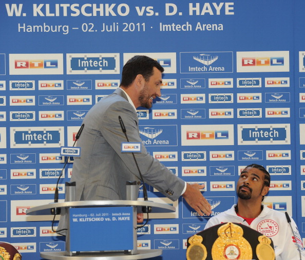 Владимир Кличко и Дэвид Хэй. Фоторепортаж с пресс-конференции. Фото: Stuart Franklin/Bongarts/Getty Images 