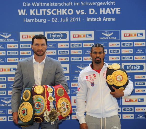 Владимир Кличко и Дэвид Хэй. Фоторепортаж с пресс-конференции. Фото: Stuart Franklin/Bongarts/Getty Images 
