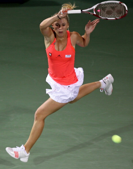 Каролин Возняцки выиграла у Светланы Кузнецовой финальный матч WTA. Фото: Michael Regan/KARIM SAHIB/AFP/Getty Images