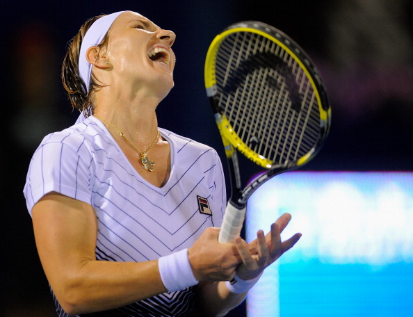 Каролин Возняцки выиграла у Светланы Кузнецовой финальный матч WTA. Фото: Michael Regan/KARIM SAHIB/AFP/Getty Images