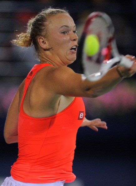 Каролин Возняцки выиграла у Светланы Кузнецовой финальный матч WTA. Фото: Michael Regan/KARIM SAHIB/AFP/Getty Images