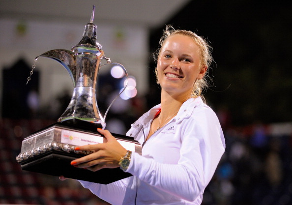 Каролин Возняцки выиграла у Светланы Кузнецовой финальный матч WTA. Фото: Michael Regan/KARIM SAHIB/AFP/Getty Images