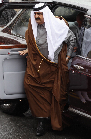 Елизавета II принимает эмира  Катара в Виндзорском замке. Фото: WPA Wire/Getty Images