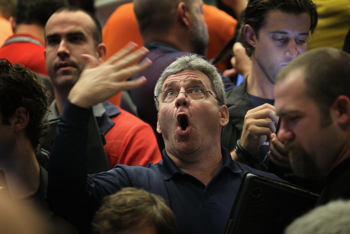 На фондовых торгах в Чикаго. Фото: Scott Olson/Getty Images