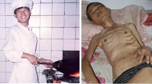 Последователь Фалуньгун Сюй Давэй до и после пыток в заключении в Китае