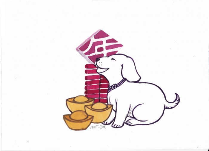 собака, друг, китай, новый год