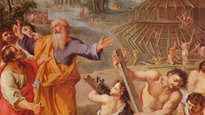Картина неизвестного художника «Строительство Ноева ковчега», 1675 год Public Domain