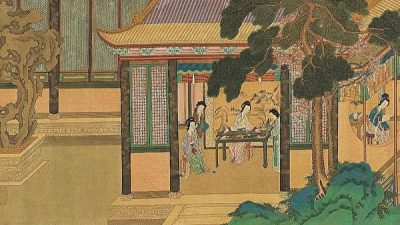 Картина с изображением множества красавиц, Цю Ин, династия Мин. Public Domain