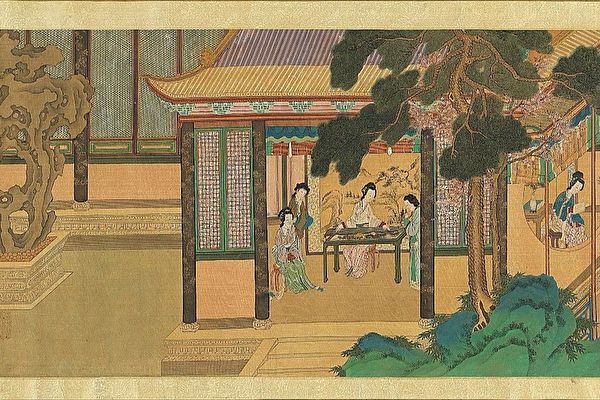 Картина с изображением множества красавиц, Цю Ин, династия Мин. Public Domain