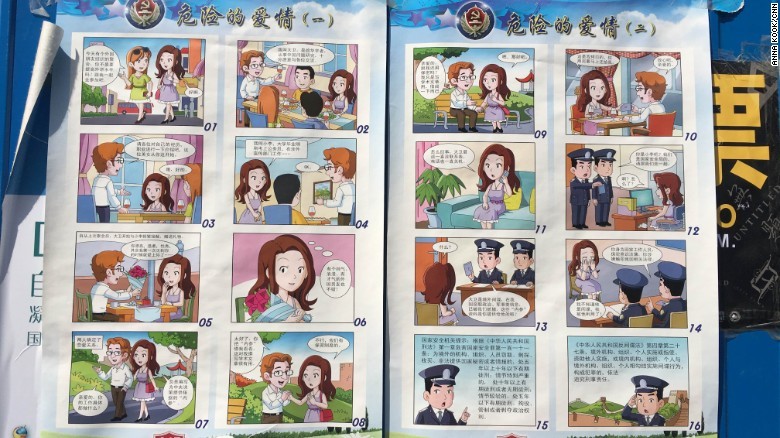 A photo of the poster (CNN via Chinese Ministry of State Security)