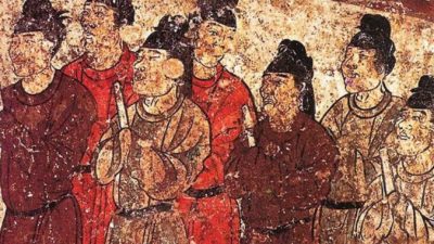 Евнухи. Фреска из гробницы Чжанхуая, 706 г., Китай. Фото: Wikimedia Commons/Public Domain