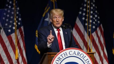 Бывший президент Дональд Трамп выступает на съезде NCGOP в Гринвилле, штат Северная Каролина, 5 июня 2021 года. Melissa Sue Gerrits/Getty Images