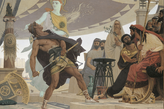 Сила сдержанности: «Гнев Ахилла» «Гнев Ахилла», 1881, Луи Эдуард Фурнье. Масло, холст, 44,4 на 57 дюймов. Beaux-Arts de Paris, Париж. (Всеобщее достояние)