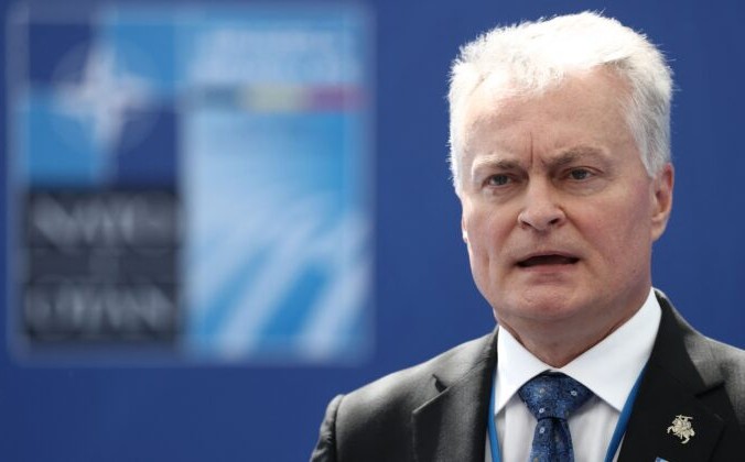Президент Литвы Гитанас Науседа прибыл на саммит НАТО в штаб-квартире НАТО в Брюсселе 14 июня 2021 года. Kenzo Tribouillard / Pool / AFP через Getty Images