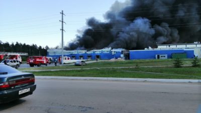 Пожар на птицефабрике в Бийске охватил 2,5 тыс. кв. м.