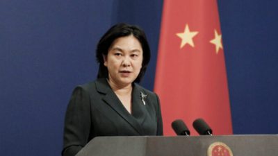 Пресс-секретарь Министерства иностранных дел Китая Хуа Чунин на пресс-конференции в Пекине, Китай, 9 октября 2020 г. Thomas Suen / File / Reuters