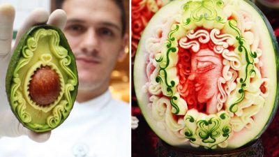 Карвинг — произведения искусства из овощей и фруктов