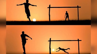 Игры с заходящим солнцем и полной луной