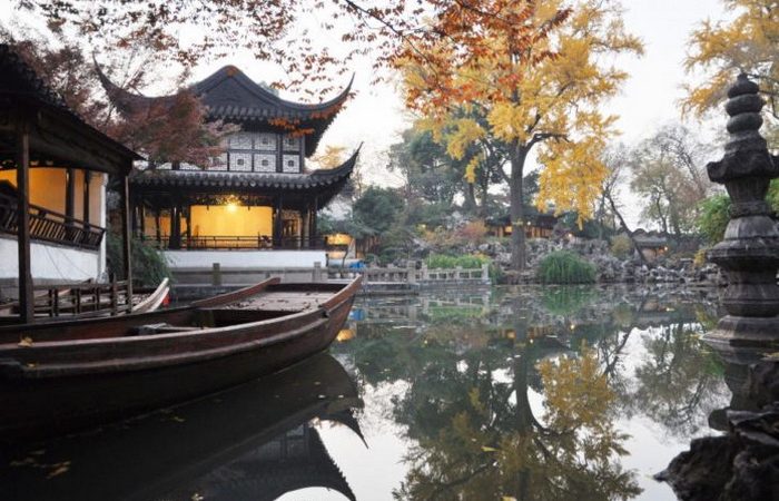 китайский город с множеством древних водных городов