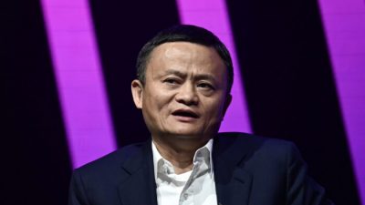 Джек Ма, генеральный директор Alibaba, выступает во время своего визита на ярмарку стартапов и инноваций Vivatech в Париже 16 мая 2019 г. Philippe Lopez/AFP via Getty Images