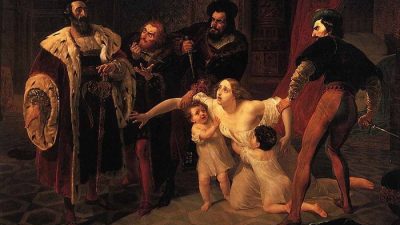 Какой исторический сюжет изобразил художник на картине «Смерть Инессы де Кастро»