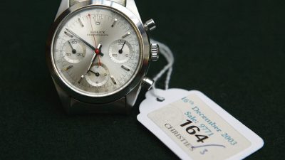 Наручные часы Rolex, которые носил Джордж Лэзенби во время съёмок фильма «На секретной службе Её Величества». (Ian Walton/Getty Images)